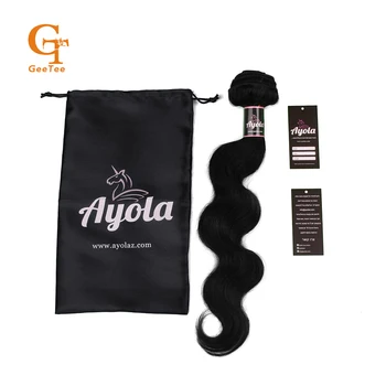 

Custom hair extension/hair bundles packaging sets,human virgin hair adhesive wraps,hair price paper hang tags,satin packing bags