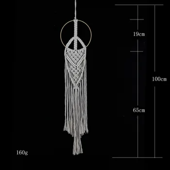 

Indian Peace sign Handmade Macrame Bohemia Handcraft Tassel Tapestry Fashion Unique wedding Gifts Home Craft Decorations