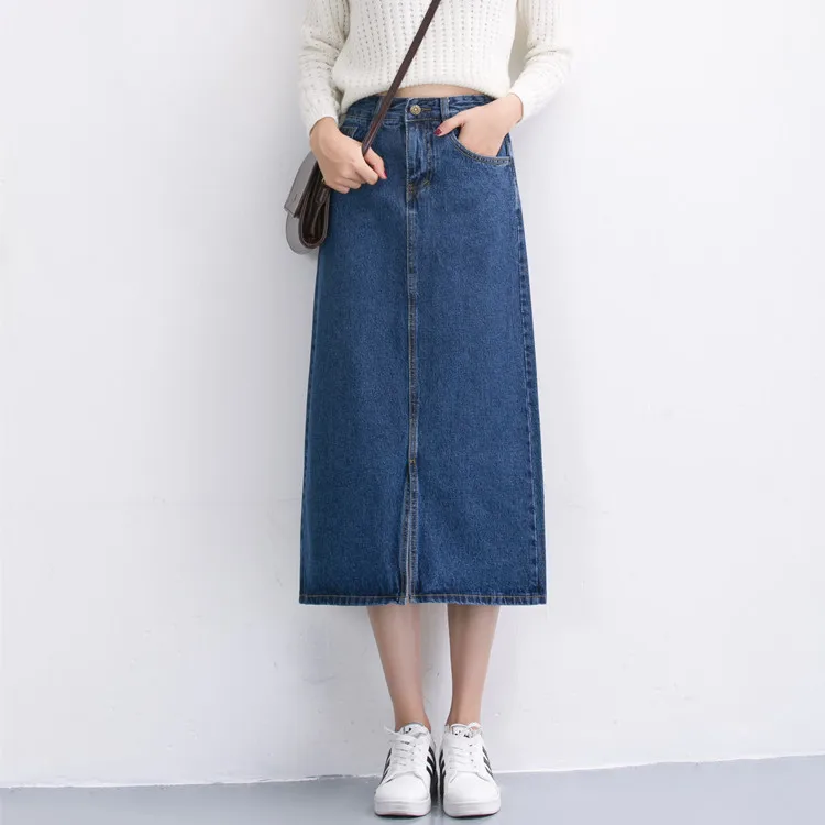VAYEAH Women's Denim Skirt - Trendy High Waisted A-Line Summer Jean Skirt With Raw Hem - View #11