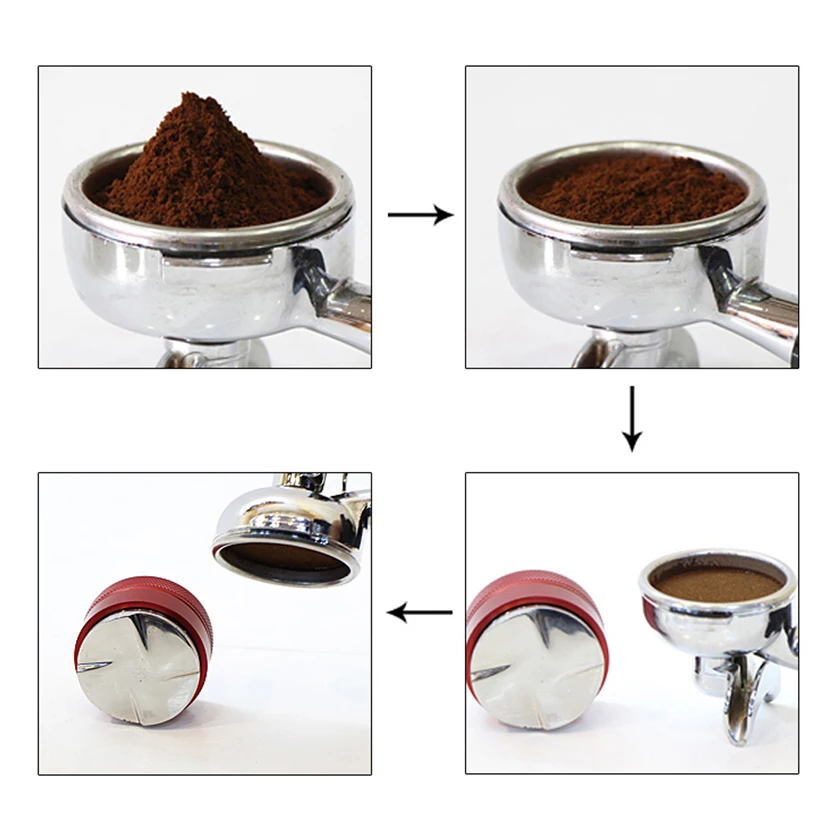 Регулируемый 304 нержавеющая сталь кофе эспрессо трамбовщик три угловых наклона база регулируемые распределительные инструменты Прямая поставка