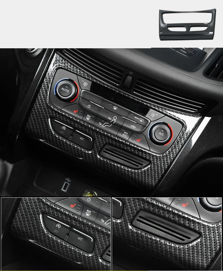 Автомобильный Центр кондиционер декоративная рамка приборной панели накладка автомобильный аксессуар наклейка для Ford Kuga ESCAPE C1181