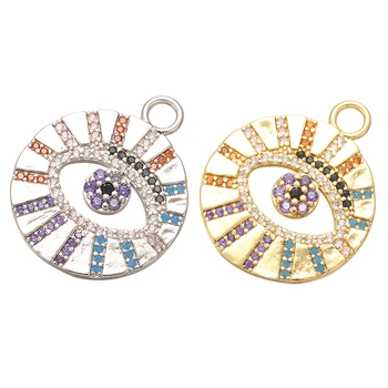 

ZHUKOU 20x24mm Super Beautiful Crystal Eye Pendant Perfect for Women's Necklaces and Earrings jewelry accessories model: VD498