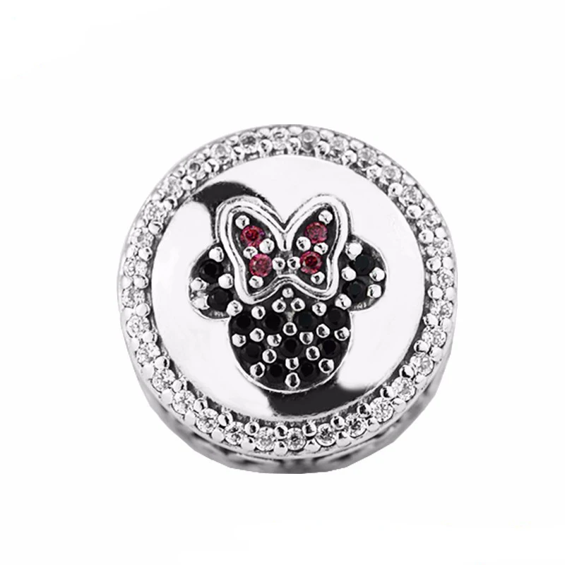 

Mouse Icon Charm Beads with Cubic Zircon Authentic 925 Sterling Silver Charms DIY Jewelry Fits Brand Bracelets Wholesale FL463