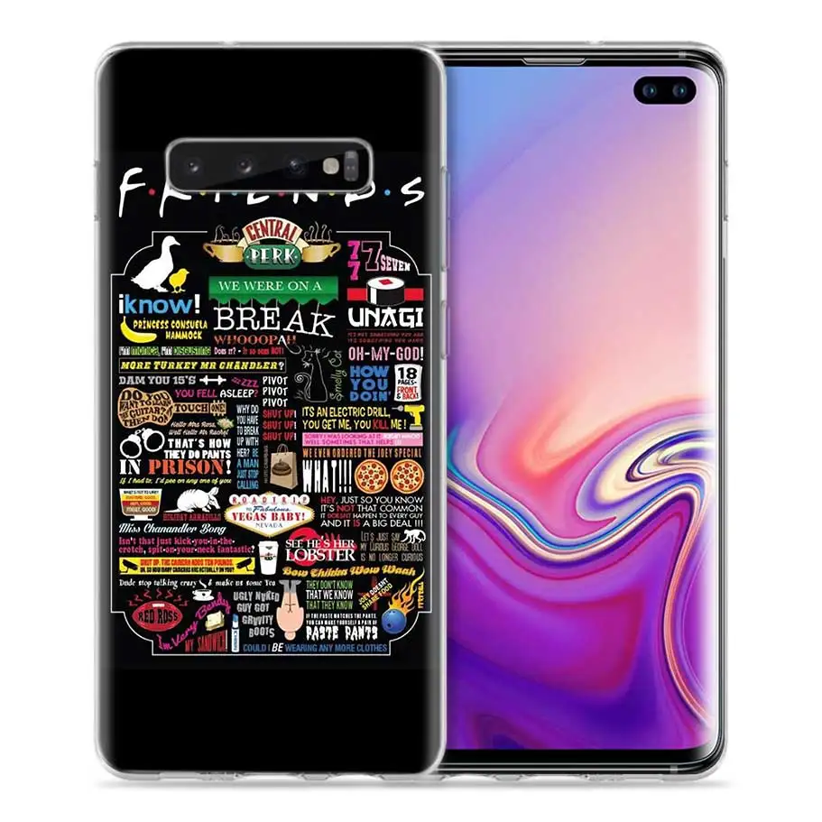 Друзей вместе ТВ Показать чехол для samsung Galaxy S8 S9 S10 5G S10e S7 Note 8, 9, 10, J4 J6 плюс J5 J8 J3 силиконовые чехлы для телефона