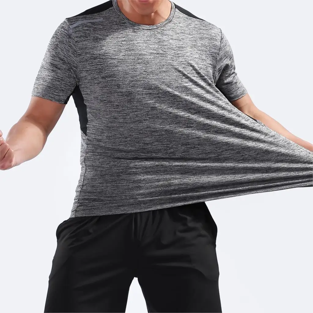 BARBOK Men Sports Shirt Quick Dry Compression Running Shirt Gym Workout Bodybuilding Tight Shirt Soccer Basketball Jersey