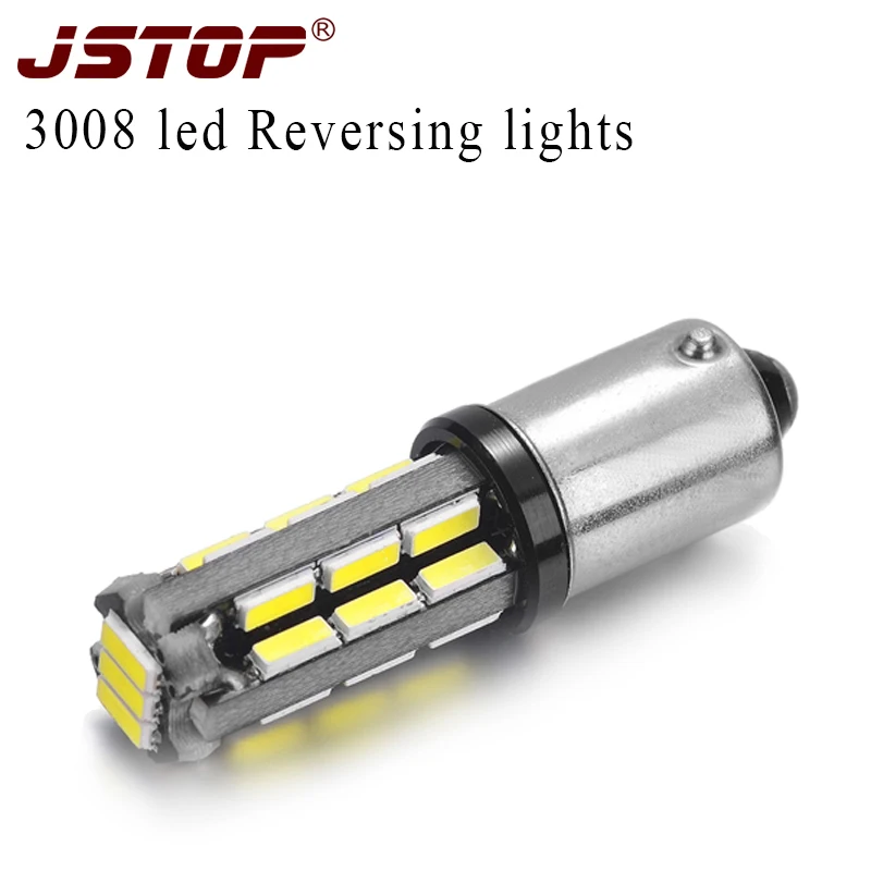 JSTOP 3008 led Back light super bright Reversing bulbs Ba9s 12 24VAC