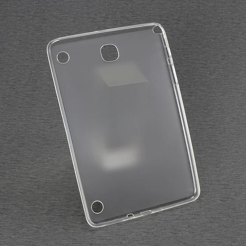 Matte translucent Тонкий мягкий Силиконовый ТПУ водонепроницаемый чехол для samsung Galaxy Tab A 8,0 T350 T351 P350 P355 прозрачная задняя крышка+ стилус - Цвет: Matte translucent