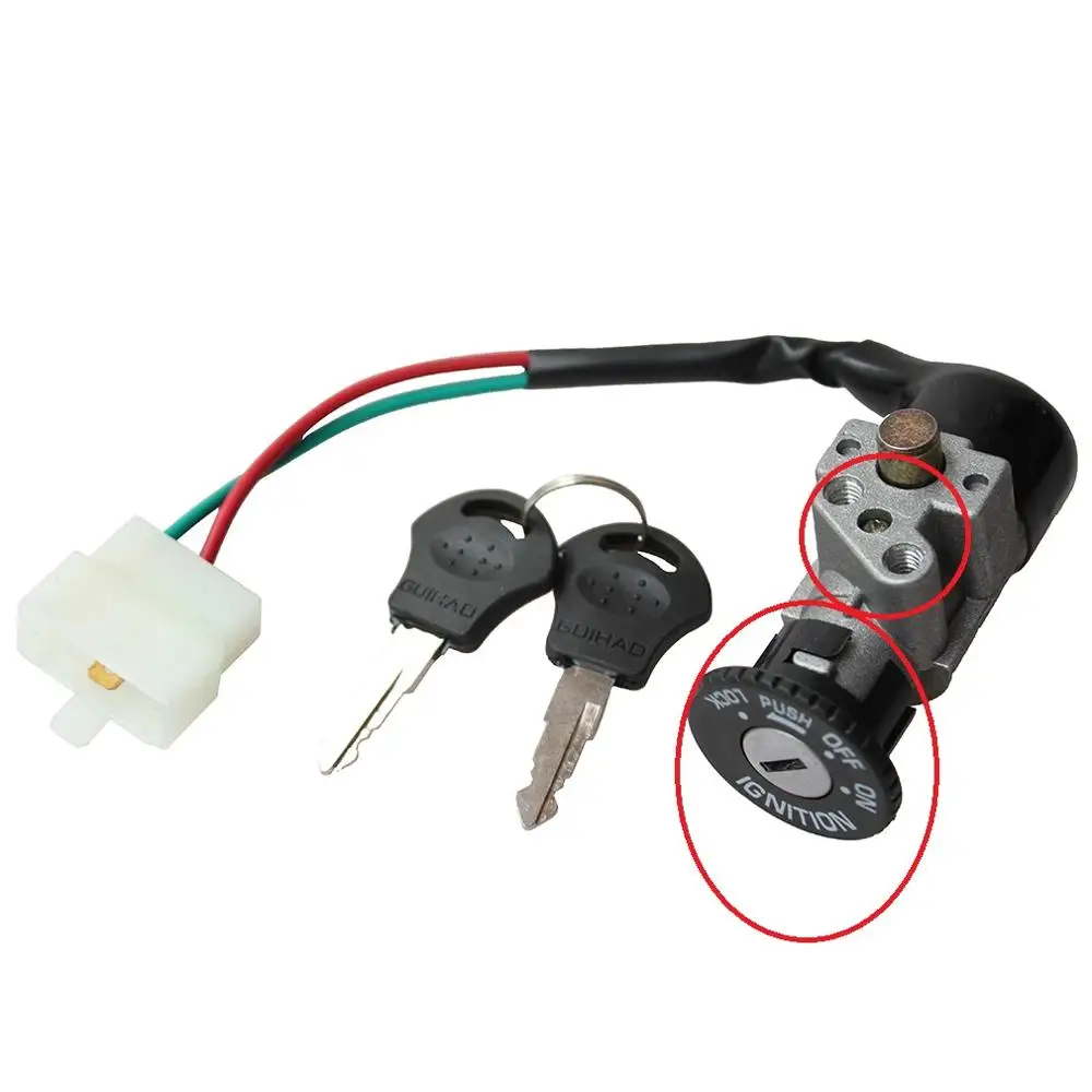 

GOOFIT 2 Wire Single Key Ignition for Motorcycle H054-021