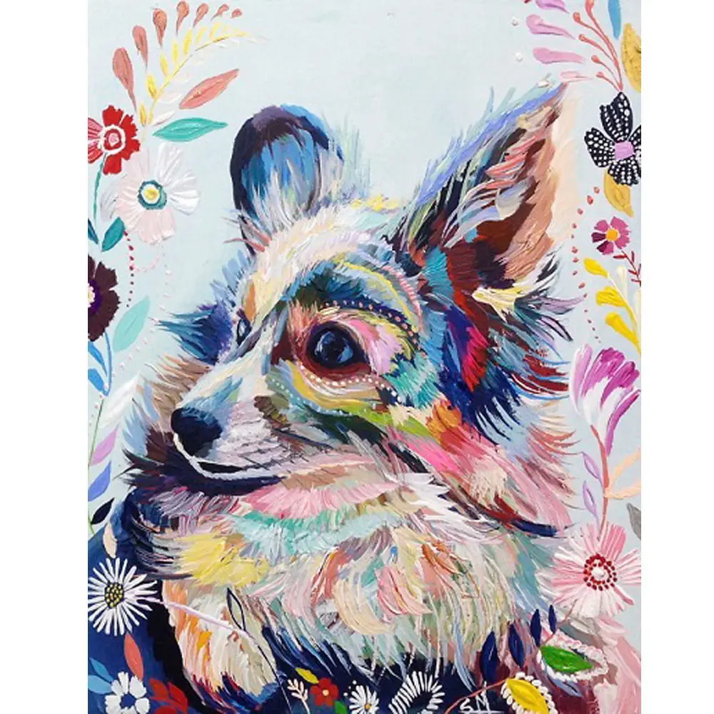 

DIY PBN Arcylic Painting Colourful Animal Pictures By Numbers On Canvas Framed Wall Pictures Art For Living Room Home Decoration