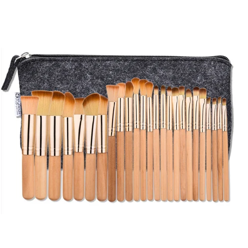 

2017 New 25pcs Beauty Wood Professional Makeup Brushes Set Make up Brush Tools kit Foundation Powder Blushes Eye Shader @ME88
