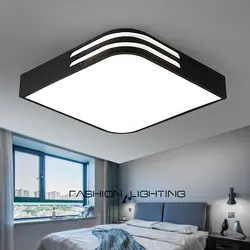 Акриловые площади светодиодный Потолочные светильники для гостиной Спальня Кухня светильник черный/белый цвет светильники лампы