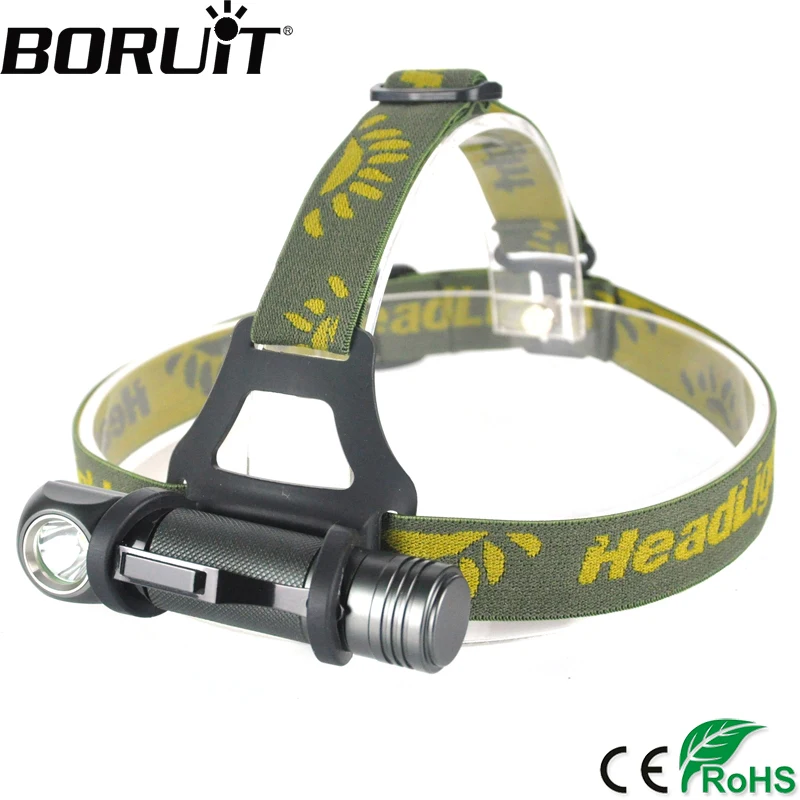 Offerte BORUIT XPL V5 Proiettori A LED Impermeabile Testa Della Torcia 3 Modalità Torcia Elettrica 18650 Batteria di Campeggio di Caccia Del Faro
