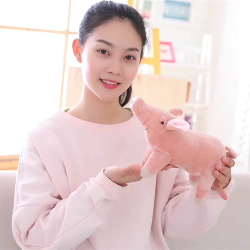 MIAOOWA 1PC 24CM Simulation Cute Pink Cotton Pig Plush Toy High Quality Soft Down Cotton New Cartoon Birthday Gifts For Kids