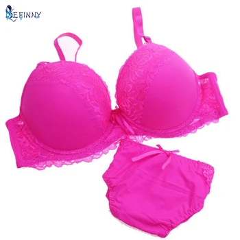 

EFINNY Women Push Up Full Bra Sets Lingerie Applique Bracelet Intimates Sexy Underwear Bra+Panties Set