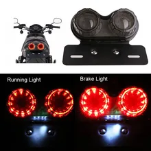 DC 12V Dual LED Light Stop Motorcycle Light Generic Integrated Tail Light Twin Light Premium Brake