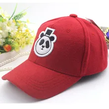 Autumn fall winter new hat Children’s cartoon panda cap embroidery cloth baseball hip-hop cap hat free design