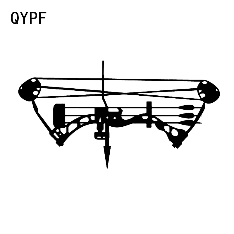 

QYPF 14.4*7.8CM Bow Arrow Hunter Decor Car Modelling Sticker Silhouette Vinyl High Quality Decals C16-1635