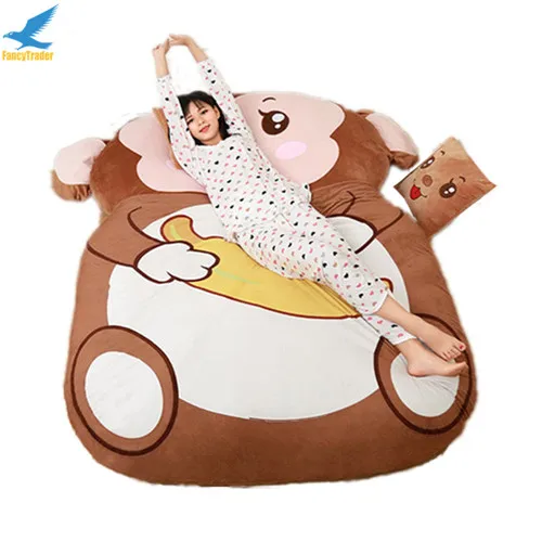 Fancytrader-Cartoon-Animal-Monkey-Plush-Tatami-Giant-Stuffed-Soft-Beanbag-Bed-Carpet-Mat-Sofa-Double-Single (1)
