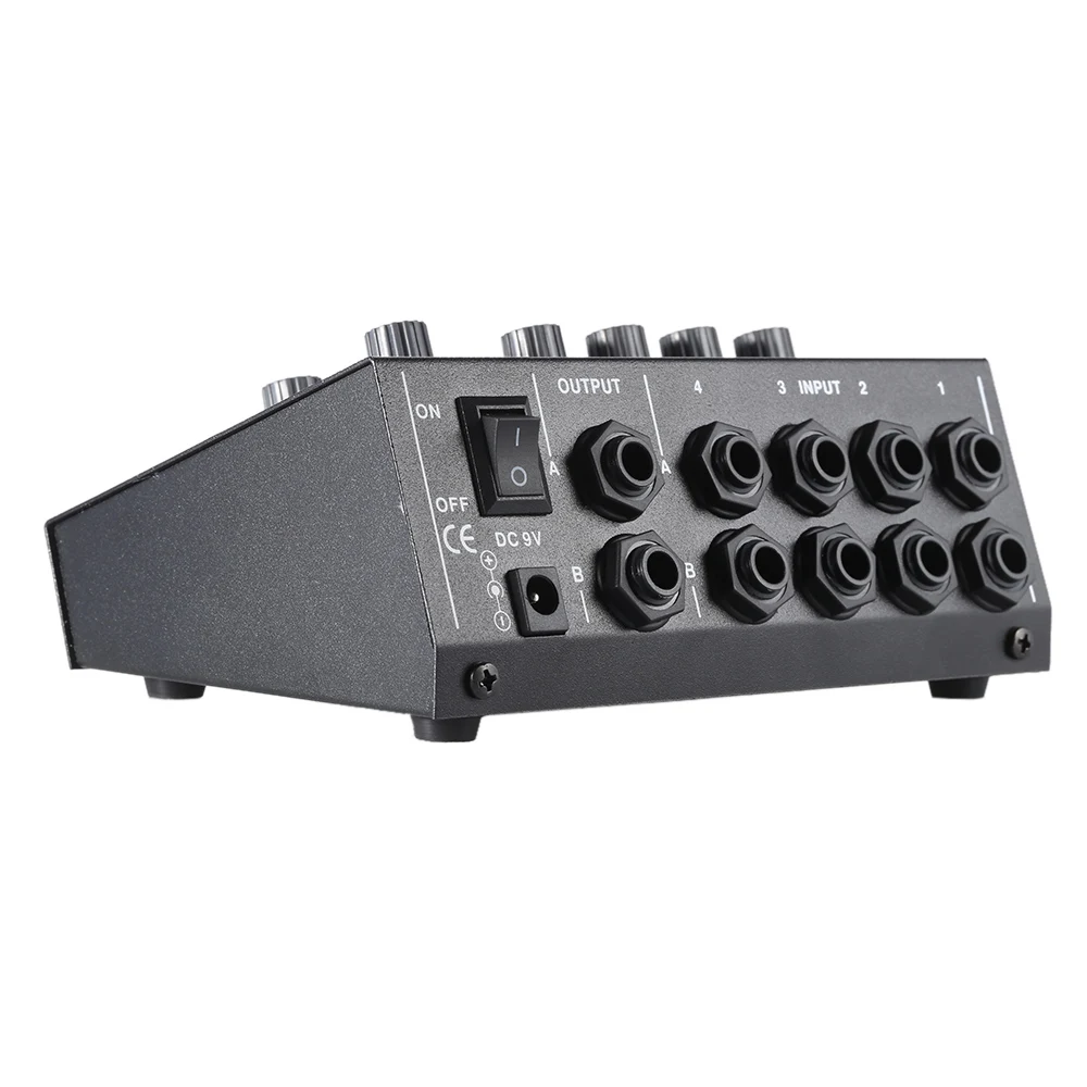 Ammoon AM-228 ультра-компактный микшерный пульт низкий уровень шума 8 каналов Металл Моно Стерео Аудио Звук микшер с адаптером питания кабель