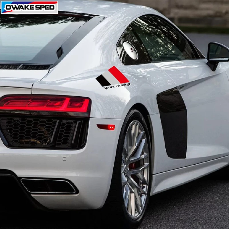 Для Audi TT RS A4 A6 Q5 A3 Q3 Q7 A5 A8 гоночный спортивный стикер автомобильный для тела хвост