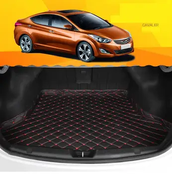 

fiber leather car trunk mat for hyundai elantra 2011 2012 2013 2014 2015 for hyundai Avante car accessories