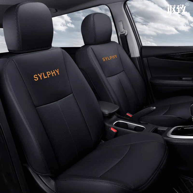 

New 6D Car Seat Cove special Customization,Tailored Seat Cushion,Senior Leather,Car pad,For Nissan Sylphy Car-Styling