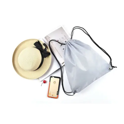 String Drawstring Back Pack Cinch Sack Gym Tote Bag School Sport Shoe Bags Storage Bags NEW
