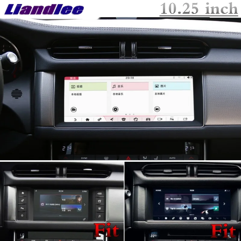 Для Juguar XF XFL X260- Liandlee Автомобильный мультимедийный NAVI 10,25 'экран gps wifi Аудио CarPlay адаптер Радио Навигация - Цвет: Jaguar-XF