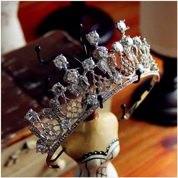 

Nupcial do casamento Tiaras de cristal romantico para a princesa moda Crown para as mulheres carneiras Headpieces