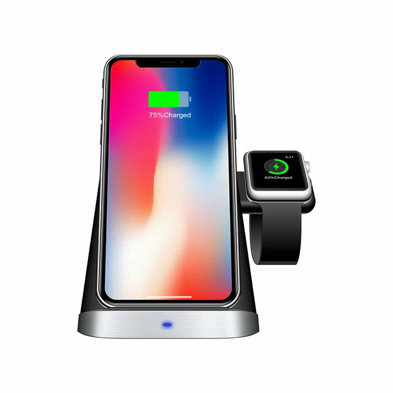 Беспроводное зарядное устройство для iPhone X XS Max 10 Вт Беспроводная зарядка для Apple Watch Airpods USB Qi зарядное устройство для samsung S10 S9 S8