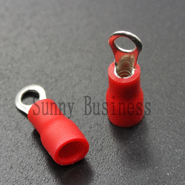 RING TERMINAL ELECTRICAL CONNECTORS INSULATED CRIMP CONNECTOR 100 OFF RED 