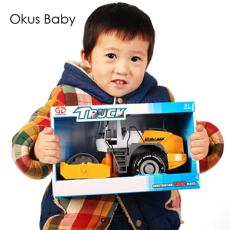 Emulational дорожный каток грузовик детей инерционные игрушки автомобиля Land Leveller машины для детей Рождественский подарок