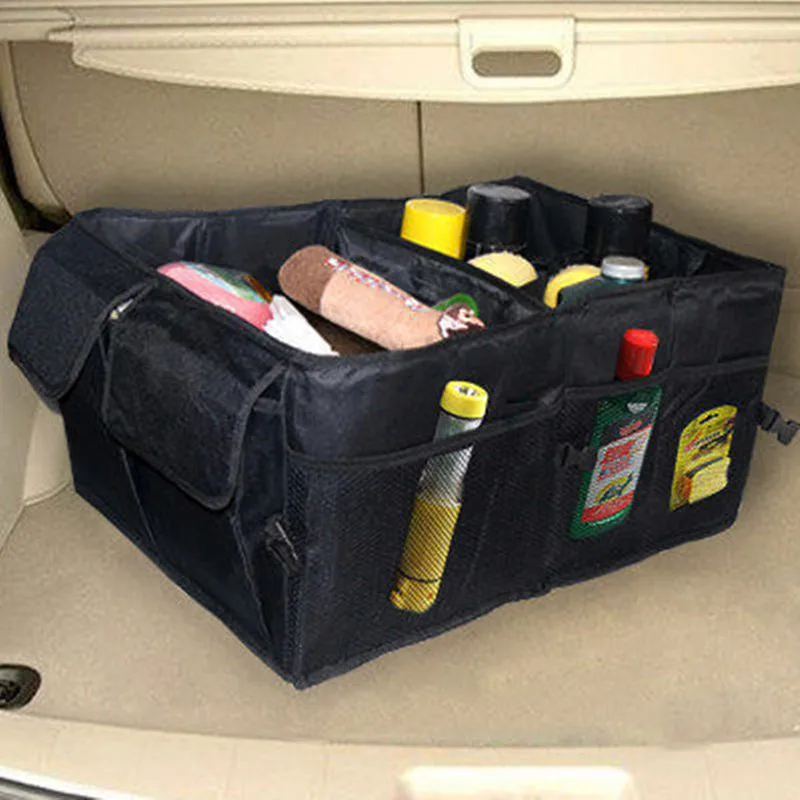 

Car Storage Box Trunk Finishing Box Car Multi-function Waterproof Stowing Tidying Car Folding Net Pocket Storage Bag