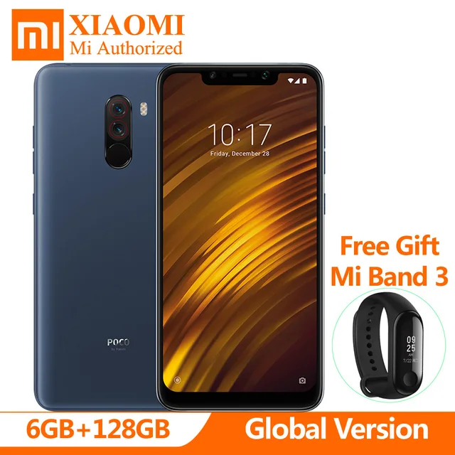 Global Version Xiaomi POCOPHONE F1 POCO F1 6GB Ram 128GB Rom Snapdragon 845 6.18" Full Screen AI Dual Camera LiquidCool 4000mAh