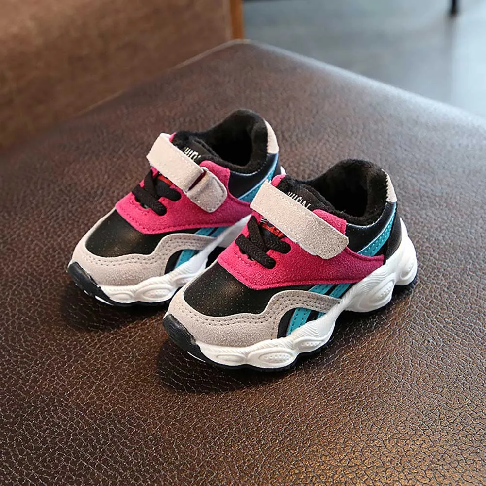 

Spring Autumn Winter New Children's Sports Shoes Cashmere Cotton Shoes Kids Outdoor Running Walking Sneakers
