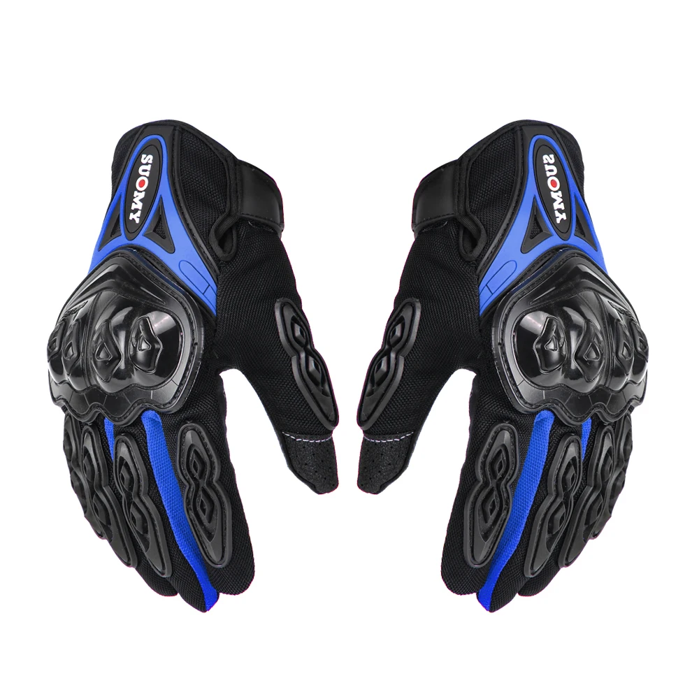 SUOMY Мотокросс перчатки Для мужчин мужские перчатки без пальцев для мото мотогонок Ездовые перчатки Полный перчатки пальцев спорта на открытом воздухе - Цвет: SU-10 Blue