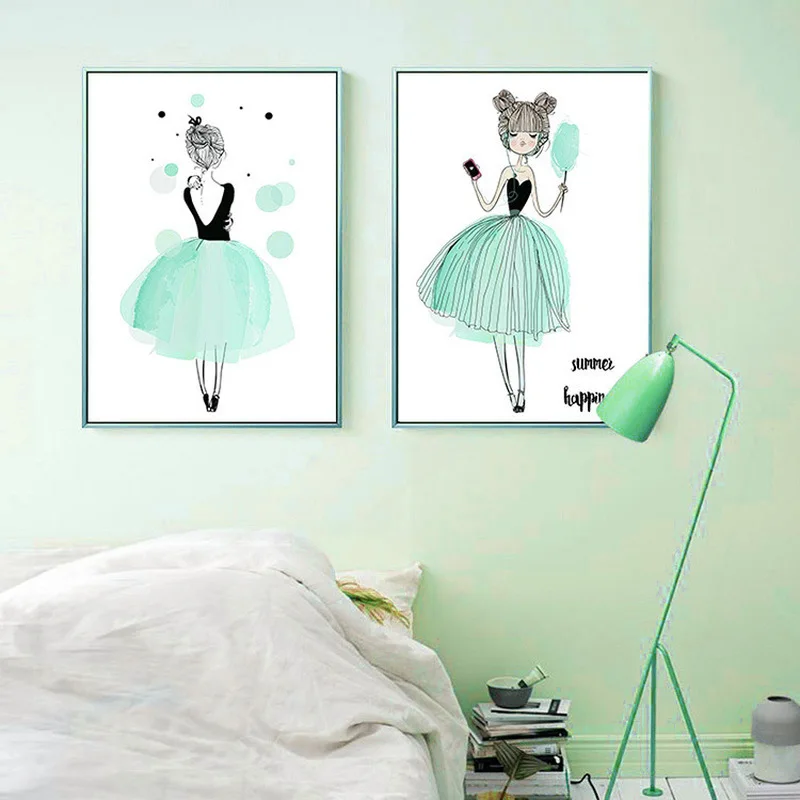 

Pretty dancing girl hanging picture Painting By Numbers Kits Coloring Paint By Numbers Modern Wall Art Picture Gift 70*100cm