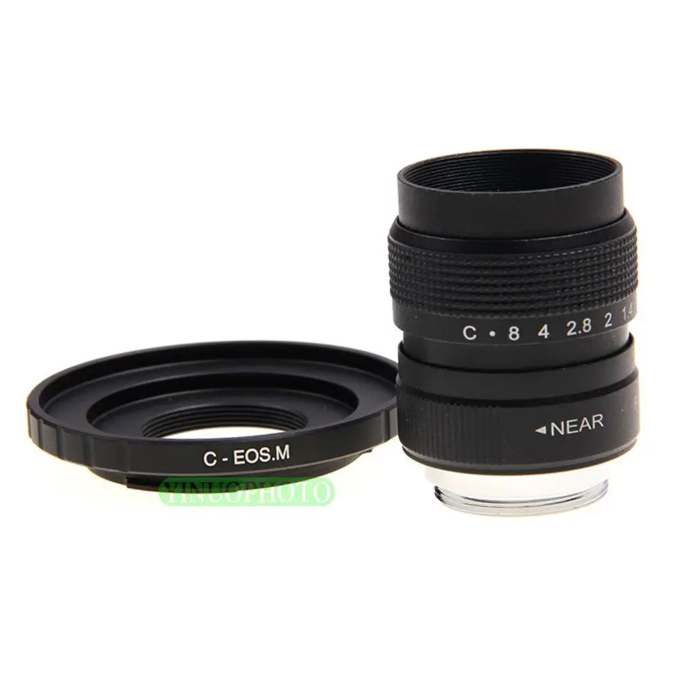 Fujian 25 мм F1.4 CC ТВ объектив + C крепление для беззеркальной камеры Canon EOS M M2 M3|c mount|fujian