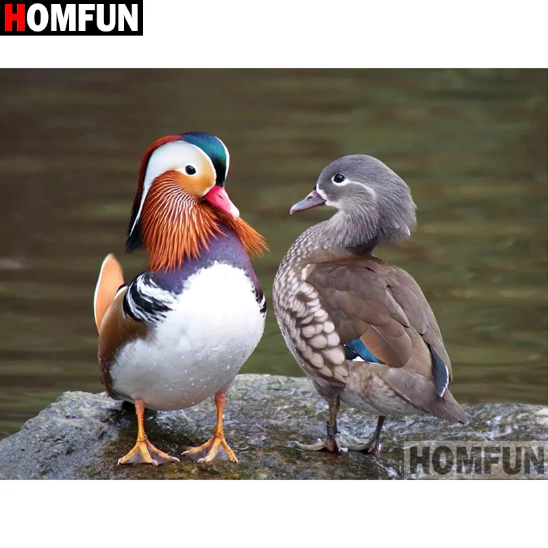 

HOMFUN Full Square/Round Drill 5D DIY Diamond Painting "Animal duck" Embroidery Cross Stitch 3D Home Decor A13180