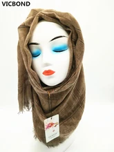 ФОТО vicbond hot sale optional colours with fashionable fringe cotton scarf shawl pashmina women muslim hijab simple 10pcs/