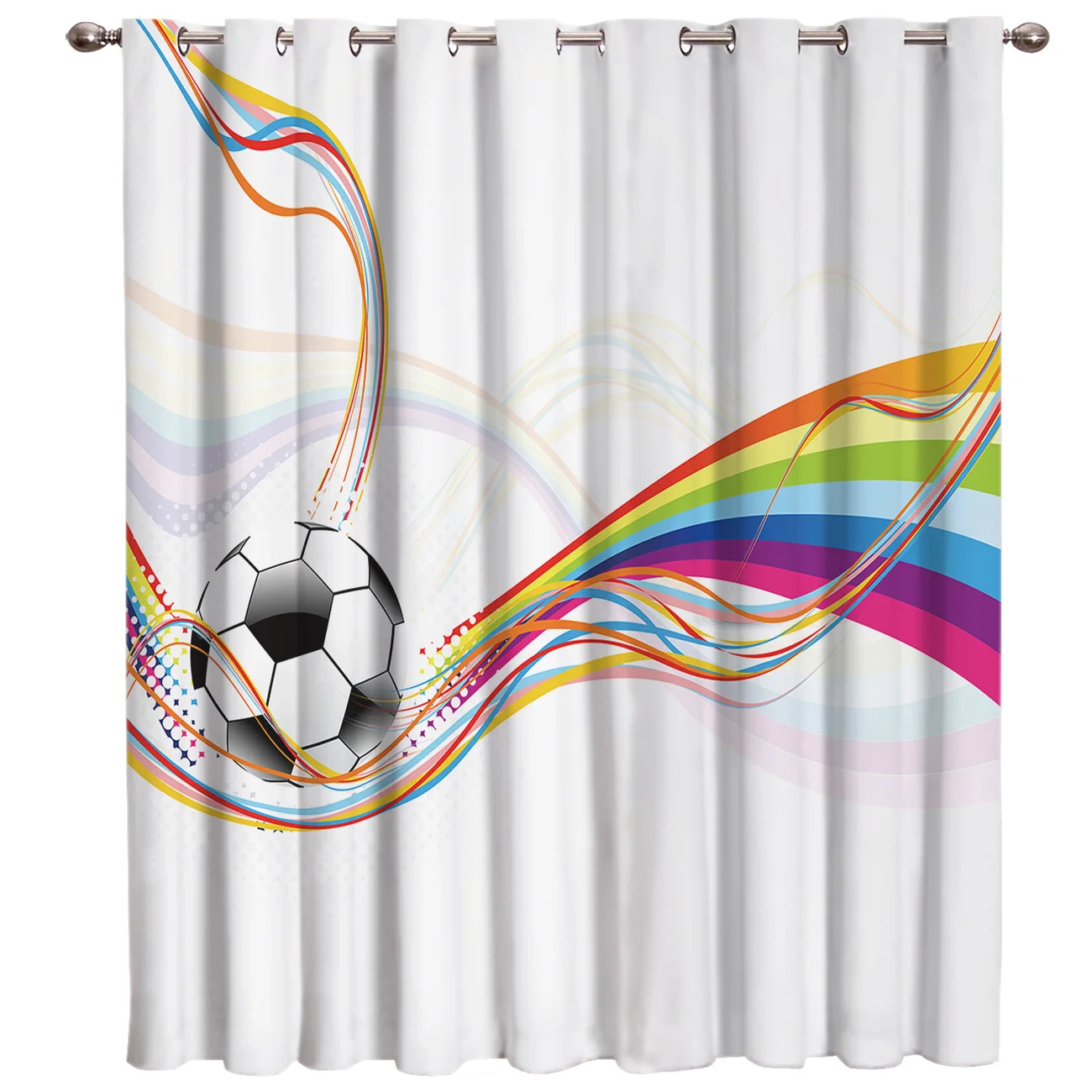 

Soccer Curtains Balls Football Design 3D Window Curtains for Living Room Bedroom Kitchen Cortinas Para Sala De Estar Polyester