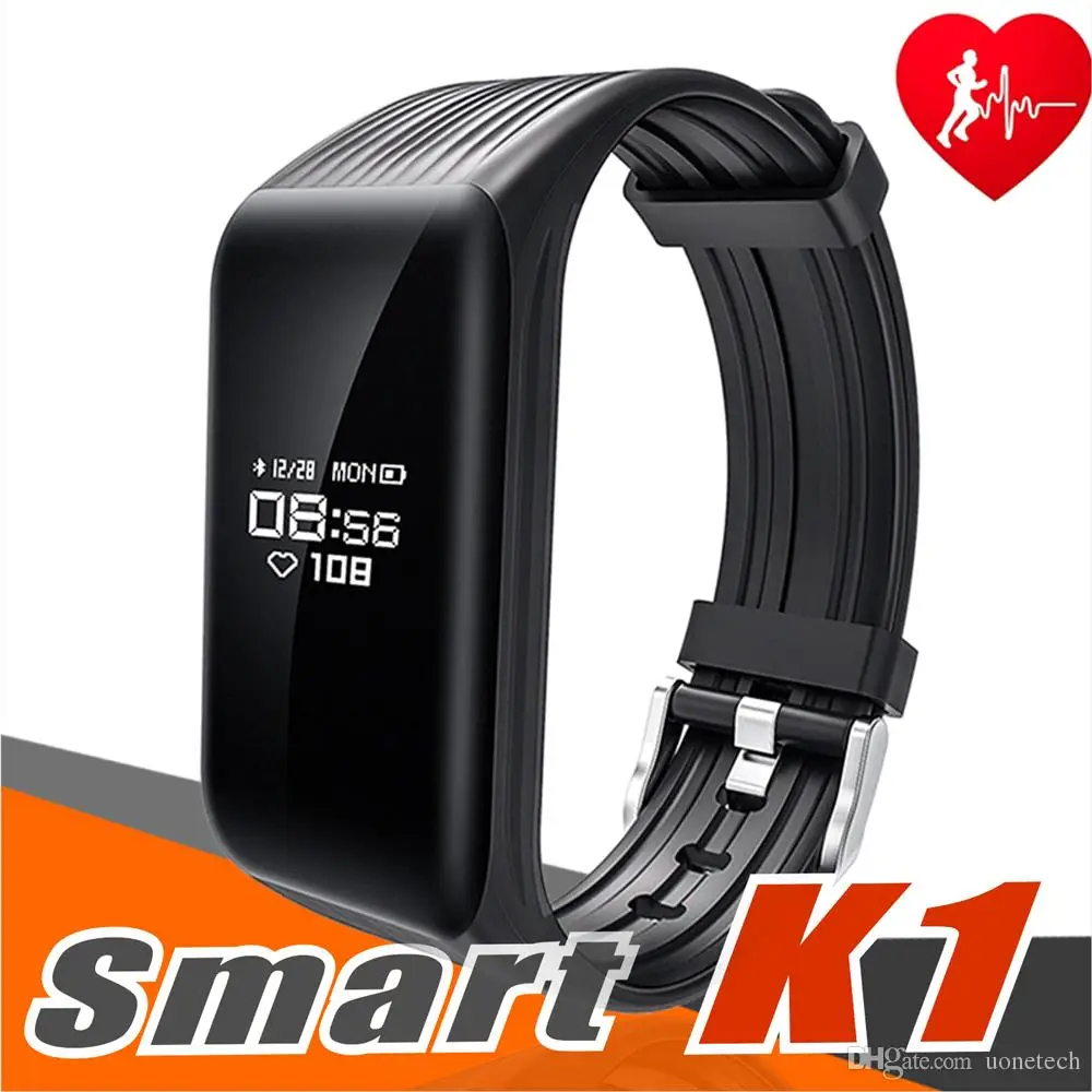 

10pcs/lot Fitness Tracker k1 Smart Bracelet Real-time Heart Rate Monitor down to Sec Smart Band Activity Tracker