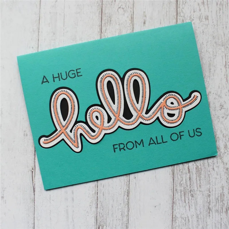 

YaMinSanNiO Hello Words Metal Cutting Dies New 2019 Letter Dies Scrapbooking for Cards Making Embossing Stencil Craft Die Cut