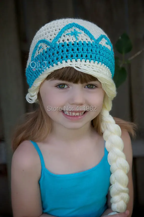 frozen hat with hair