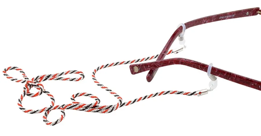Оптовая продажа 20 шт. серебристого металла с разноцветного нейлона Солнцезащитные Очки Строка очки для чтения шнур для очков шейный ремень