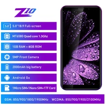 LEAGOO Z10 Android 8,0 мобильный телефон 5," 18:9 полный экран 1 Гб ОЗУ 8 Гб ПЗУ MT6580M 2000 мАч 5Мп камера 3g WCDMA смартфон