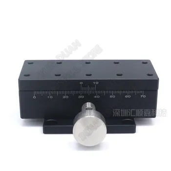 

X Axis 40*90mm 30mm stroke Manual Trimming Platform Dovetail Groove Guide Stage Rack Pinion Optical Fine Tuning Sliding Table