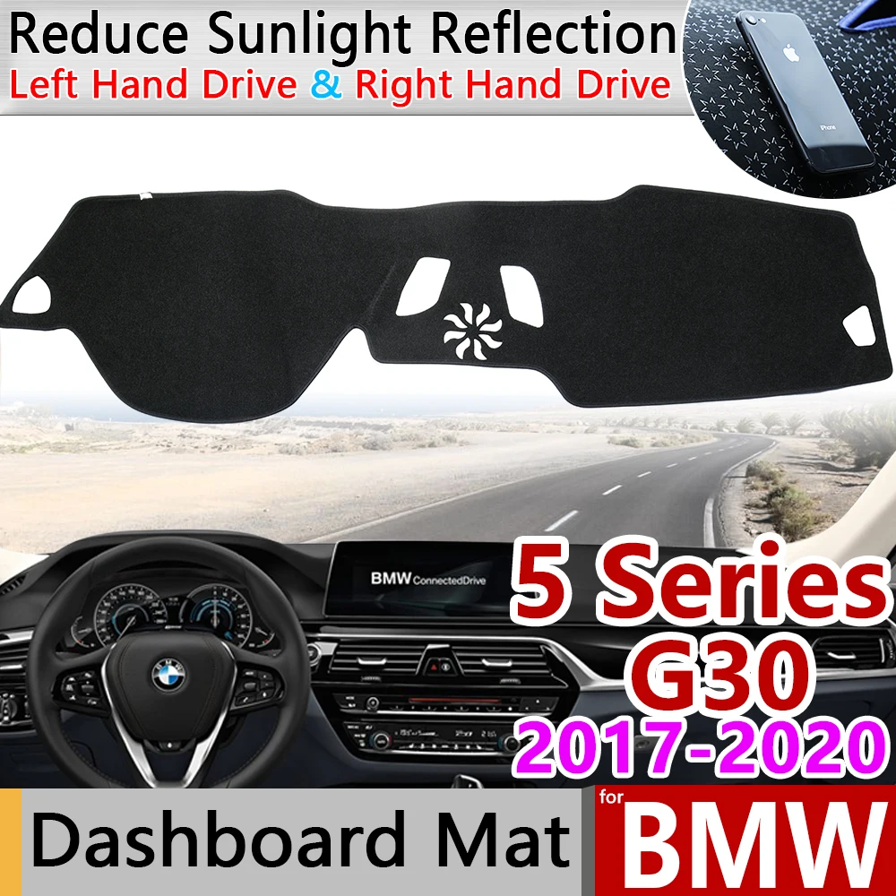 

for BMW 5 Series G30 2017~2020 Anti-Slip Anti-UV Mat Dashboard Cover Pad Dashmat Protect Carpet Accessories 520i 525i 530i 540i