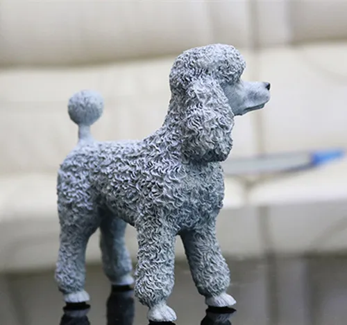 grey poodle dog figure collection 1
