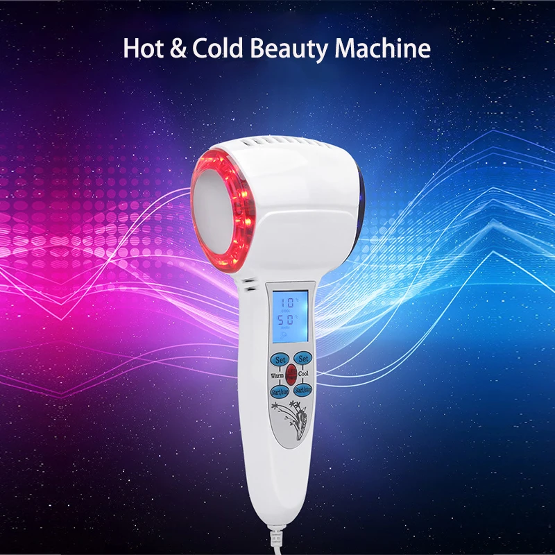 Face Care Device Hot Cold Hammer Cryotherapy Blue Photon Acne Treatment Skin Beauty Massager Lifting Rejuvenation Facial Machine